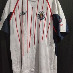 Civas Men's White and Red Striped Jersey